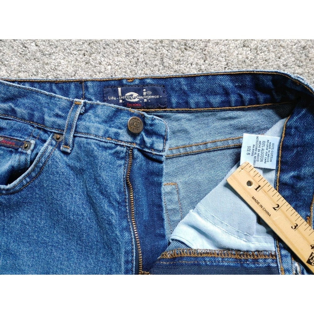 Vtg lei Denim Jeans Womens Sz 5 Bohemian Flare Patch Floral Embellished Cottage - Picture 2 of 9